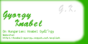 gyorgy knabel business card